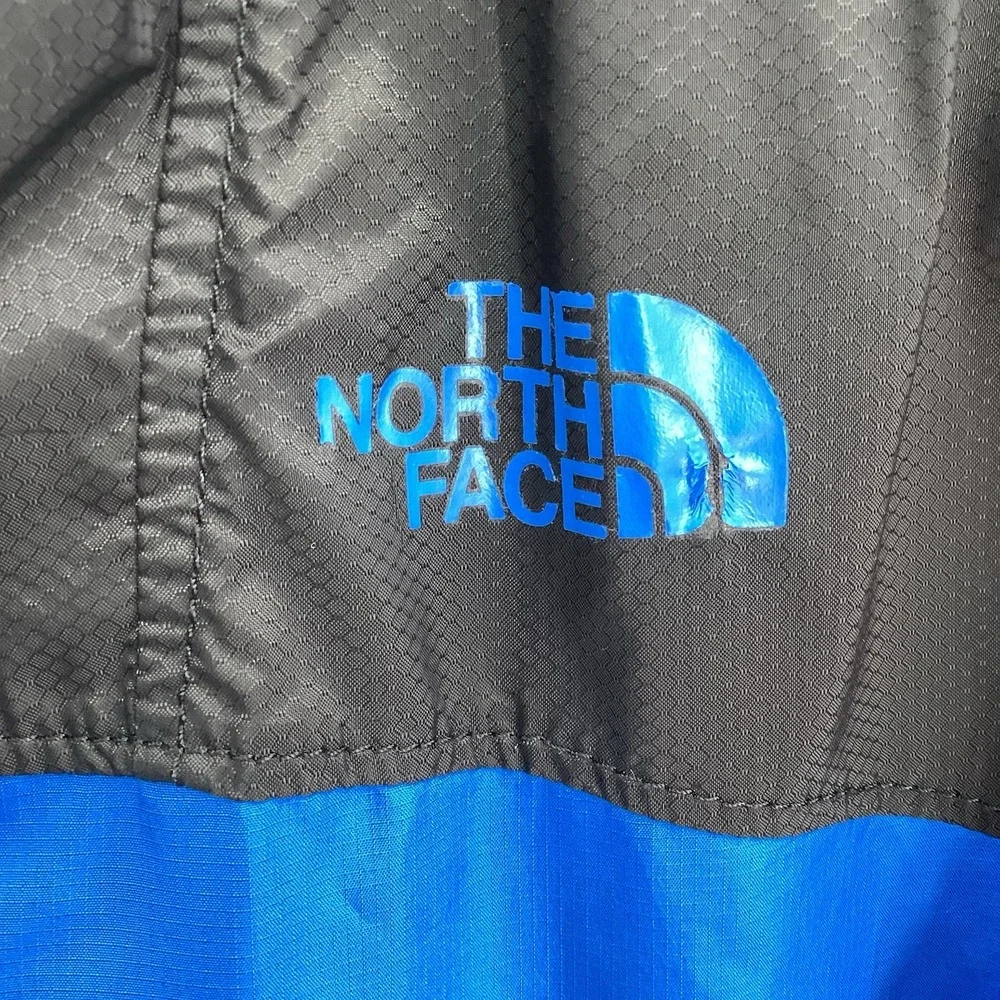 Boys The North Face Fanorak Jacket pullover windbreaker- Black/Royal-‎ Large